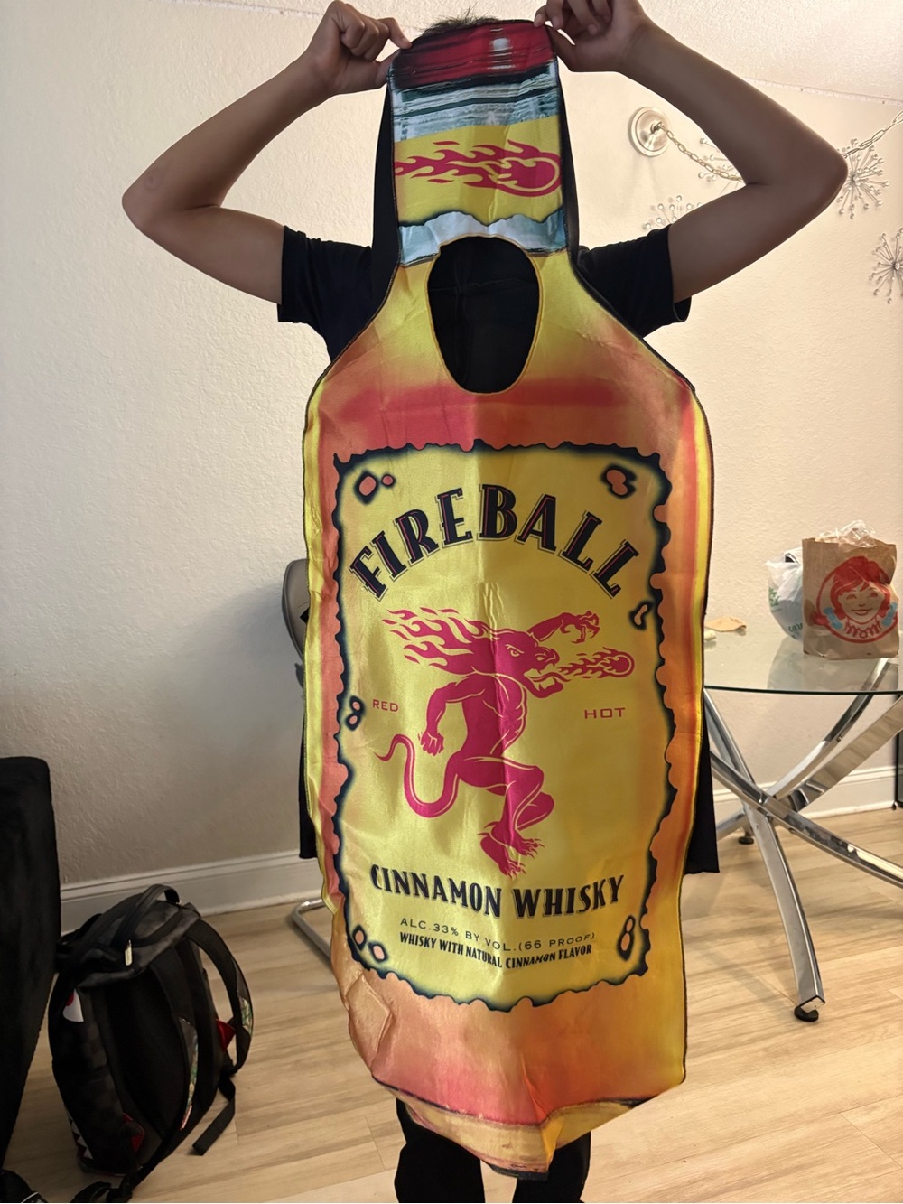 Cinnamon Whisky Kids Costume - Yellow & Red Bottle Design